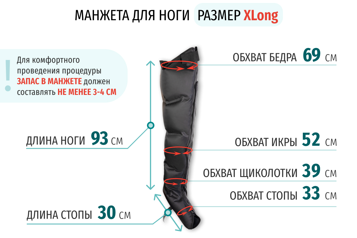 Лимфодренажный аппарат Gapo Alance GSM032 Комплект "Стандартный" X-Long, Black