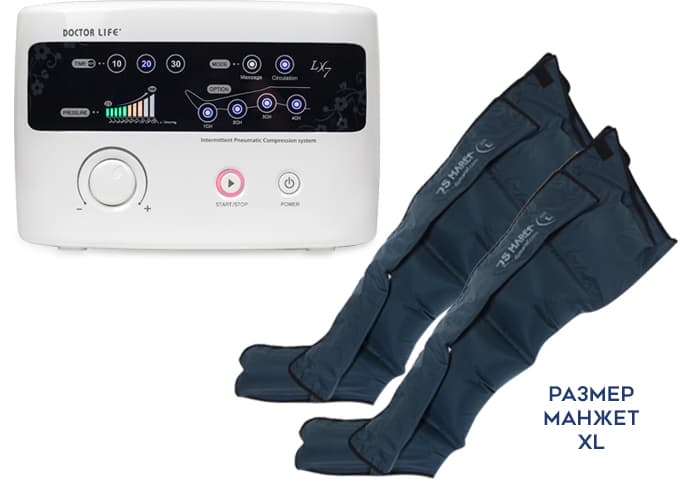 Лимфодренажный аппарат Doctor Life LX-7 (манжеты для ног - XL)