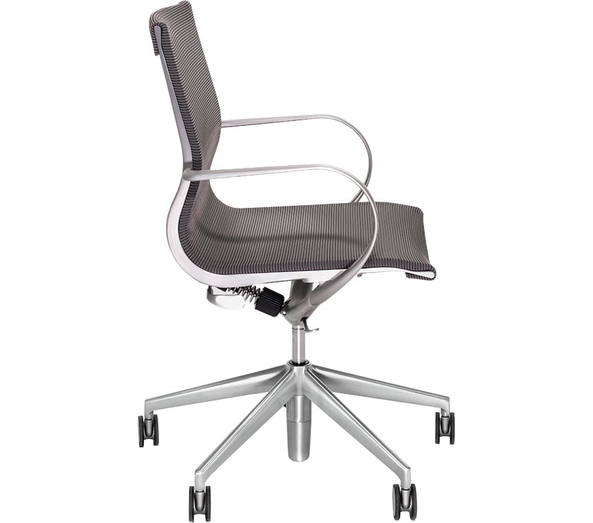 Эргономичное кресло Soho Design Mercury LB серая сетка, матовый алюминий