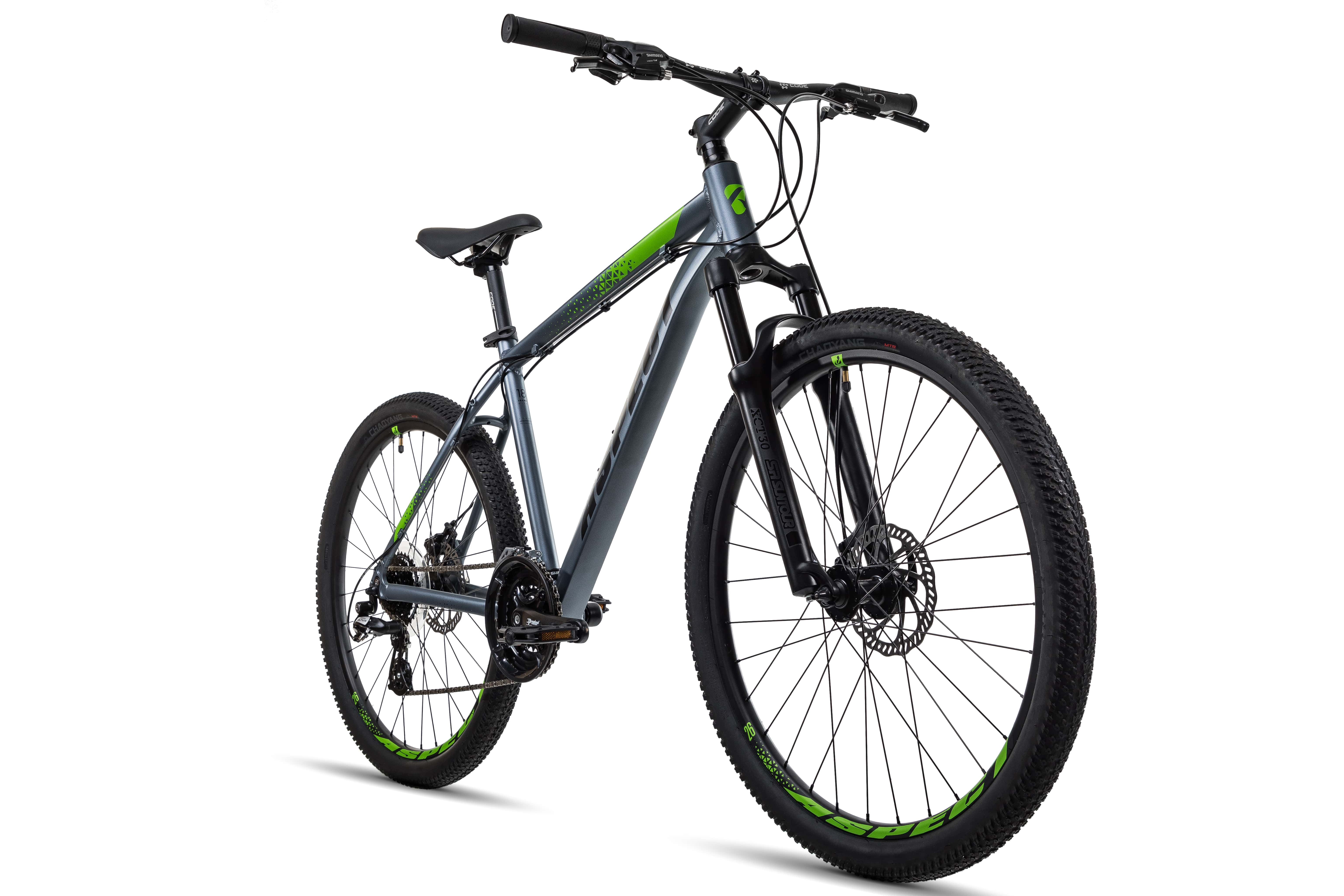 Велосипед Aspect IDEAL 26 16" Серо-зеленый (2022)