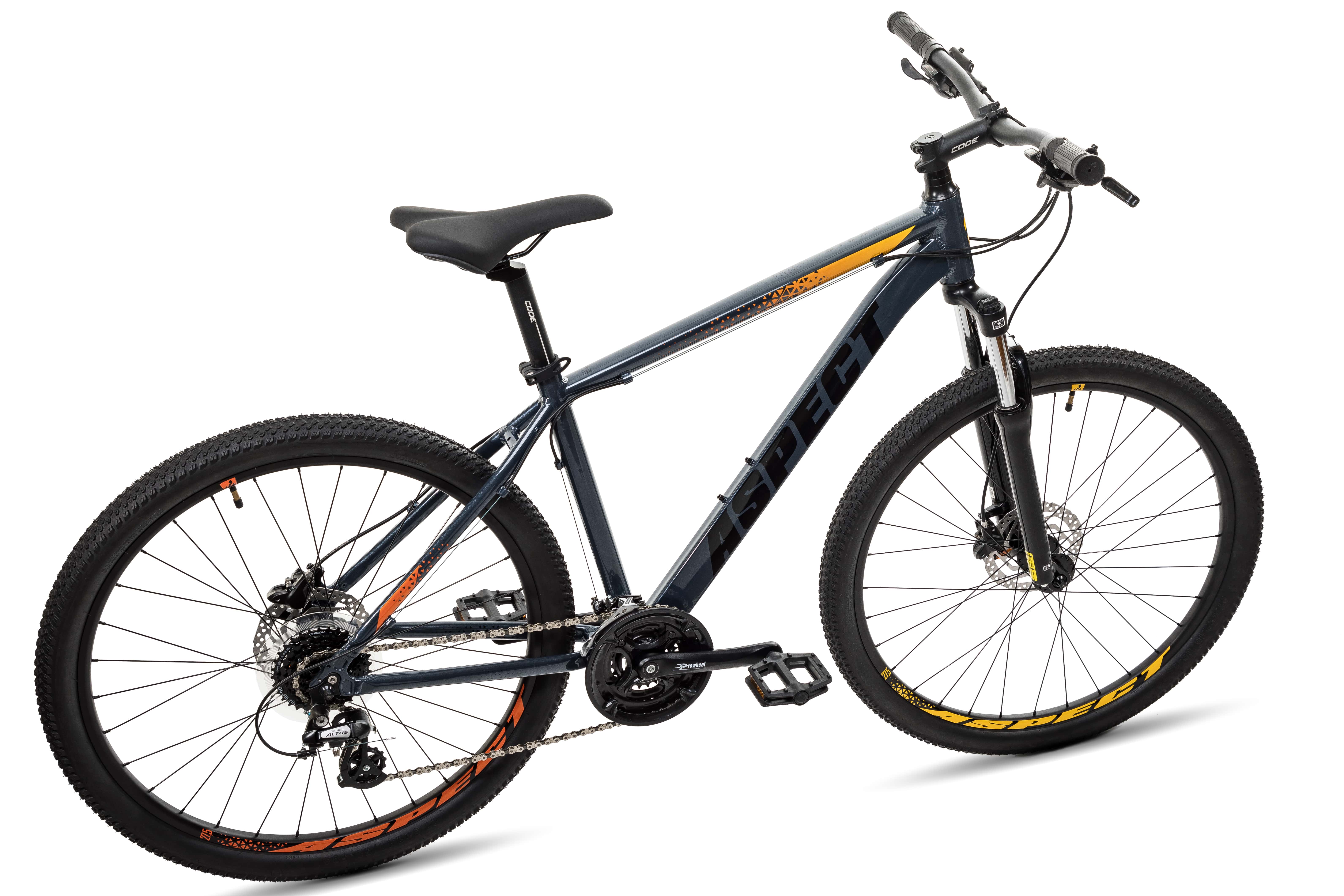 Велосипед Aspect NICKEL 27.5 16" Серо-оранжевый (2022)