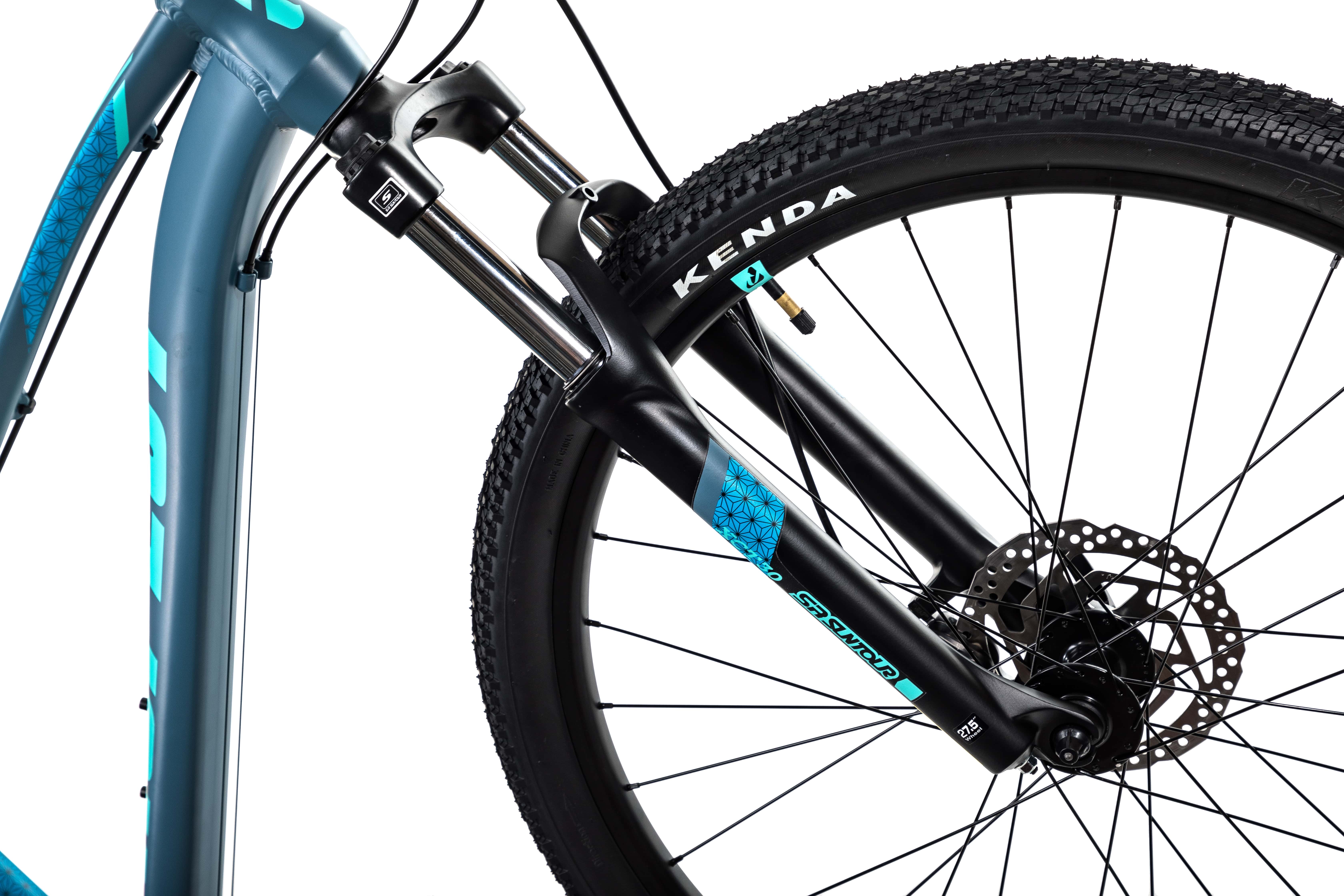 Велосипед Aspect AURA 27.5 14.5" Серо-бирюзовый (2022)