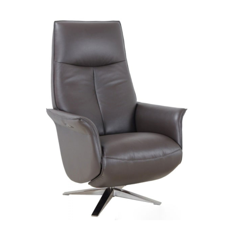 Кресло-реклайнер Relax Lotus Electro (2 мотора, натуральная кожа, тёмно-серый)