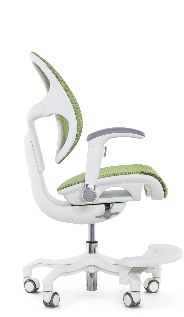 Детское эргономичное кресло Falto ORTO (корсетная спинка, слайдер, подлокотники 3D, сетка, зелёный)