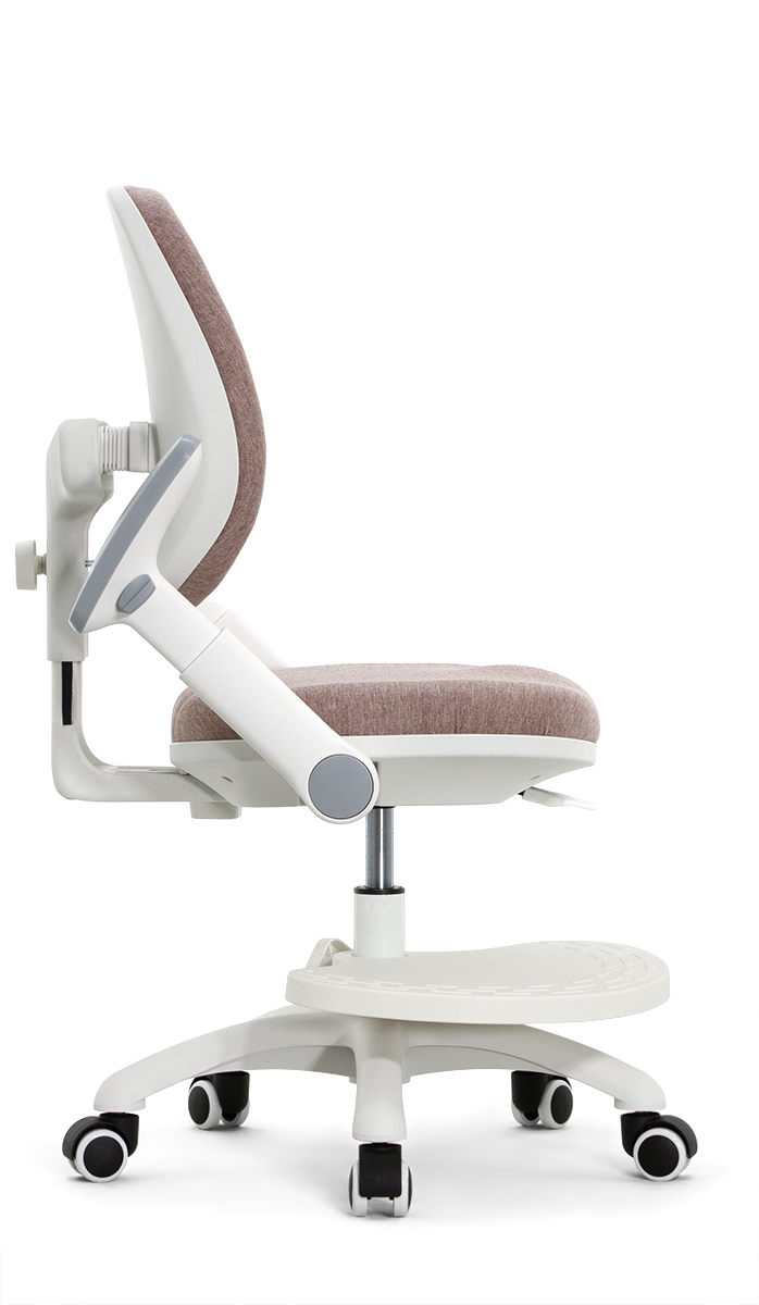 Детское эргономичное кресло Falto KIDS MAX DUO-P, ППУ латекс, спинка корсет, подножка, подлокотник 3D, обивка (розовый)