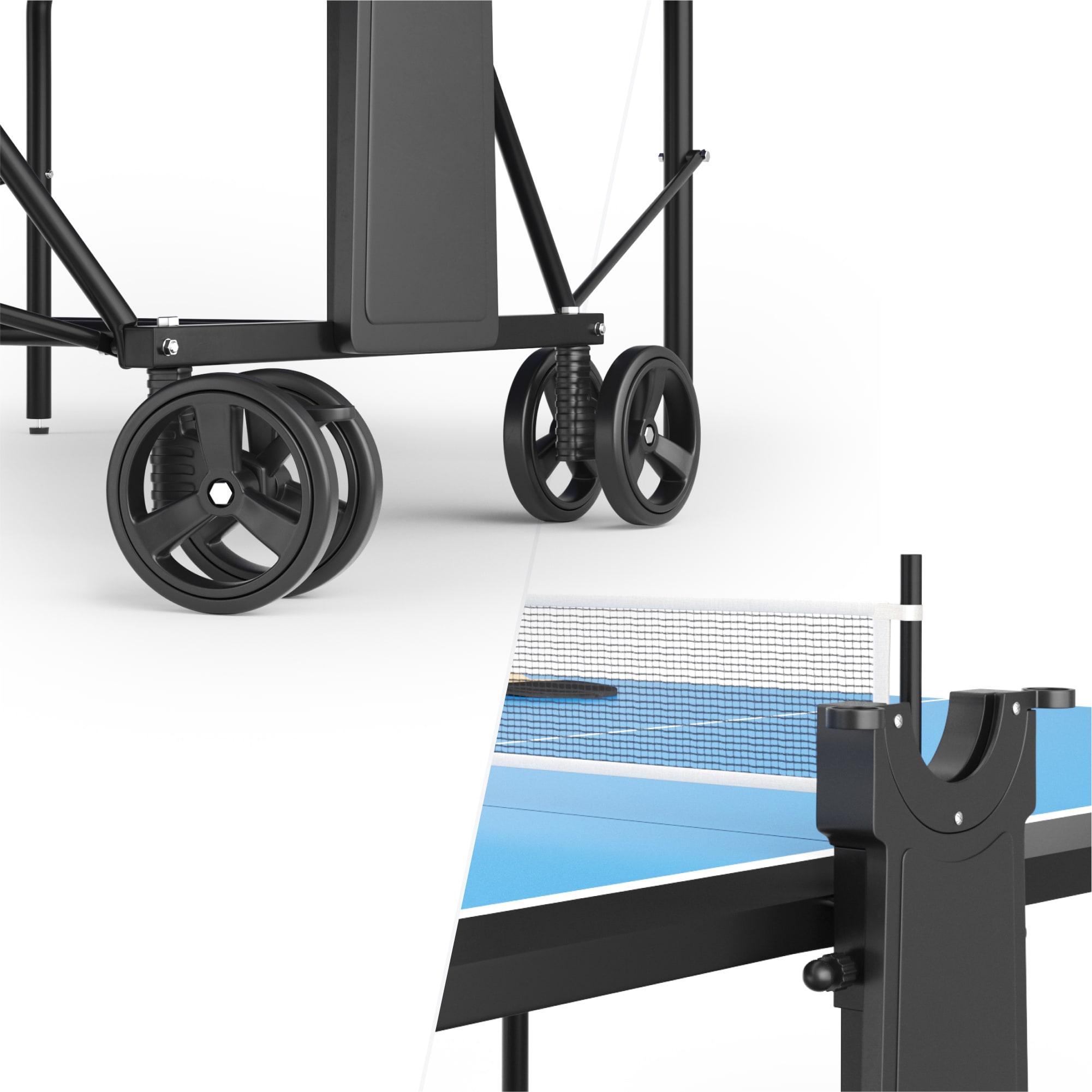 Теннисный стол UNIX line Compact indoor 18 mm MDF (Blue)