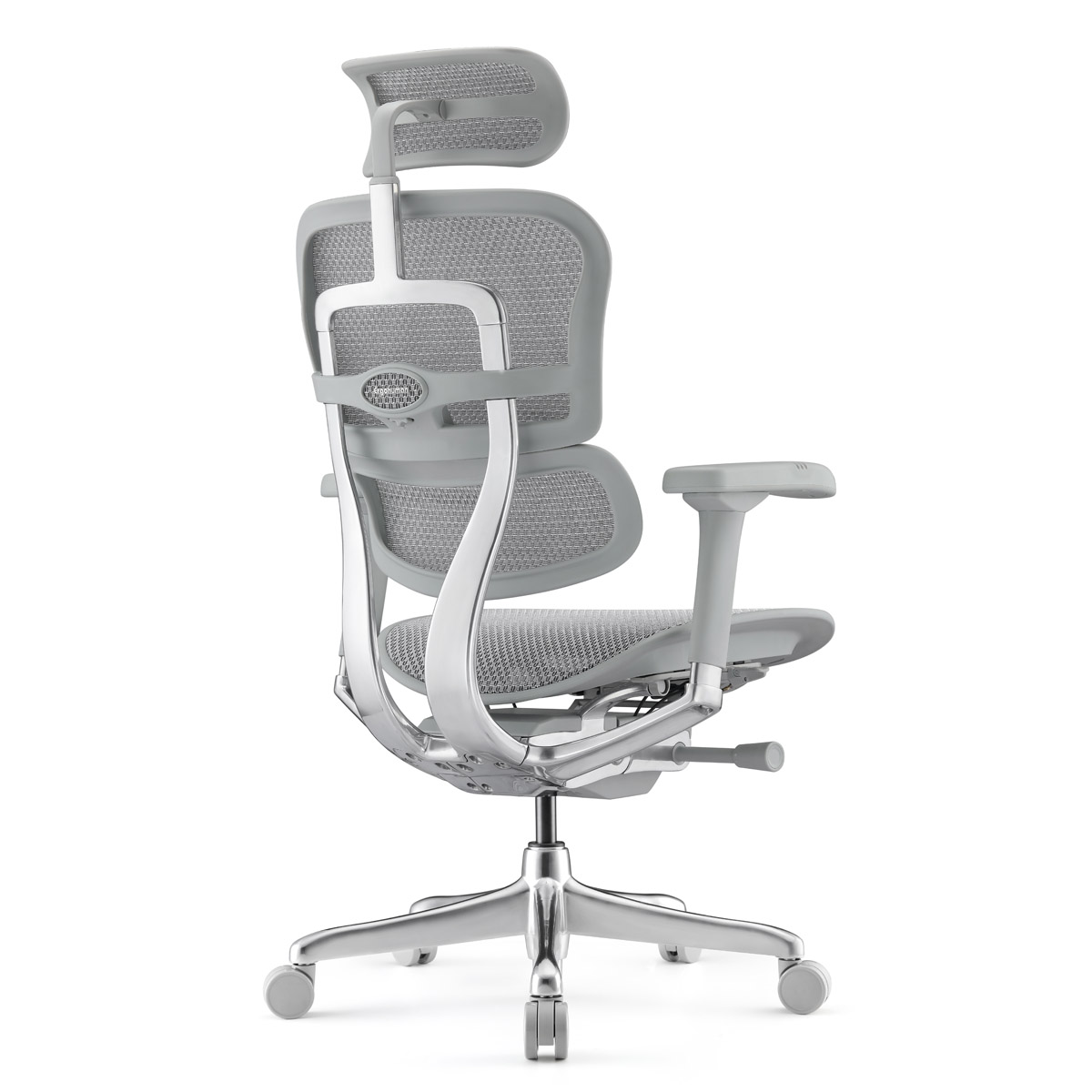 Эргономичное кресло Falto Ergohuman 2 Elite (алюминий, наклон вперёд, сетка, серый)