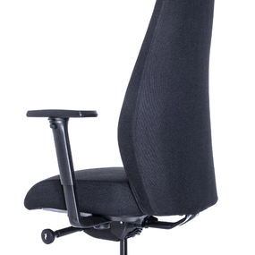 Эргономичное кресло Falto FIRST (наклон вперёд, зауженная спинка, ткань, чёрный)