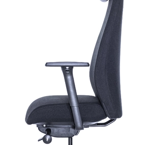 Эргономичное кресло Falto FIRST (наклон вперёд, зауженная спинка, ткань, чёрный)