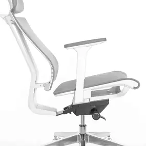 Эргономичное кресло Falto G1 Air (3 уровня поясницы, сетка, каркас белый, серый)