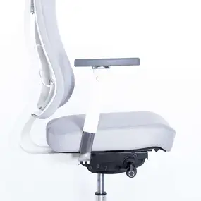 Эргономичное кресло Falto X TRANS (наклон переднего края сиденья, сетка, ткань, каркас белый, серый)