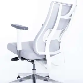 Эргономичное кресло Falto X TRANS (наклон переднего края сиденья, сетка, ткань, каркас белый, серый)