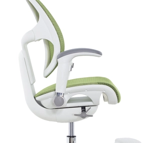 Детское эргономичное кресло Falto ORTO (корсетная спинка, слайдер, подлокотники 3D, сетка, зелёный)