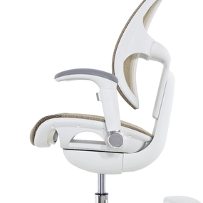 Детское эргономичное кресло Falto ORTO (корсетная спинка, слайдер, подлокотники 3D, сетка, золотой)