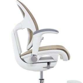 Детское эргономичное кресло Falto ORTO (корсетная спинка, слайдер, подлокотники 3D, сетка, золотой)