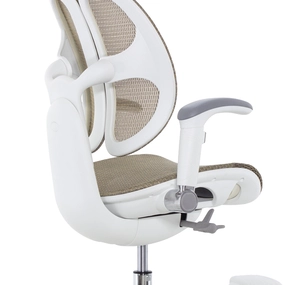 Детское эргономичное кресло Falto ORTO (корсетная спинка, слайдер, подлокотники 3D, сетка, золотой)