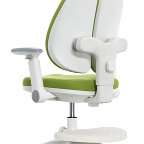 Детское эргономичное кресло Falto KIDS MAX DUO-P, ППУ латекс, спинка корсет, подножка, подлокотник 3D, обивка (зелёный)