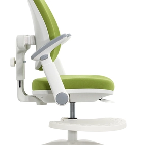 Детское эргономичное кресло Falto KIDS MAX DUO-P, ППУ латекс, спинка корсет, подножка, подлокотник 3D, обивка (зелёный)