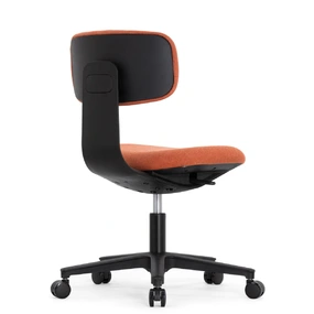 Эргономичное кресло Falto Rookie Plus (поворот спинки, ткань, каркас чёрный, оранжевый)