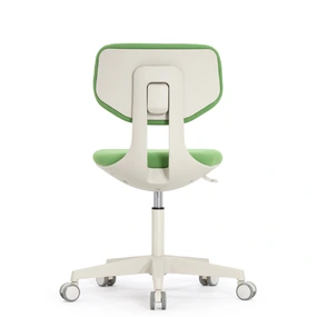 Эргономичное кресло Falto Rookie (регулируемая спинка, ткань, каркас белый, зелёный)