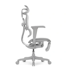 Эргономичное кресло Falto Ergohuman 2 Ultra с подножкой (наклон вперёд, сетка, серый)