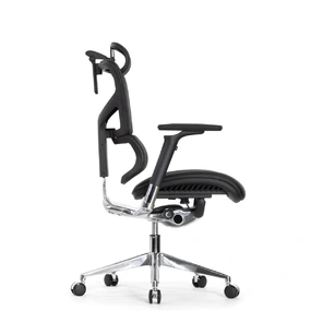 Эргономичное кресло Falto Leater Premium SL (динамичный поясничный упор, натуральная кожа, чёрный)