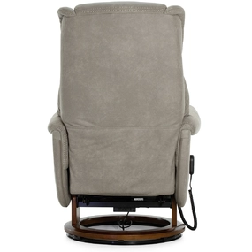 Кресло-реклайнер Falto Lift (3 мотора с механизмом подъёма, искусственный нубук, серый)